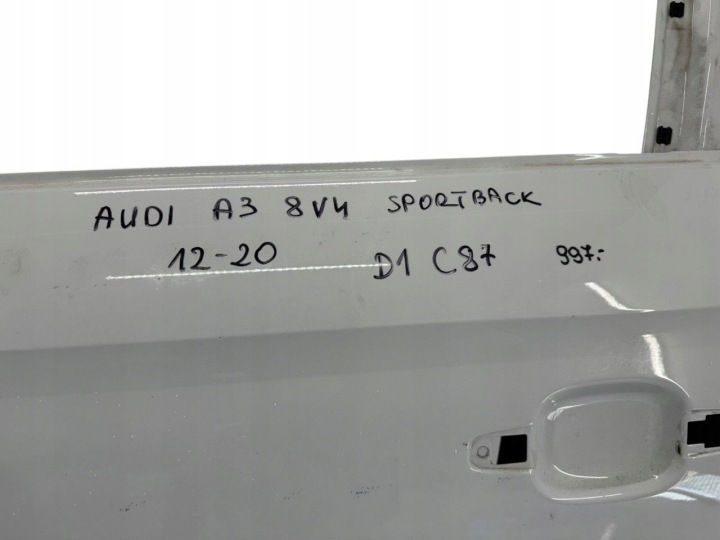 фото №11, 8v4 audi a3 s3 8v sportback oem номер 2012-2020 левая дверь передние левые перед