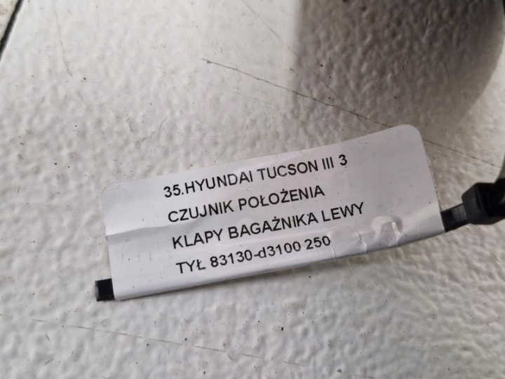 фото №11, Hyundai tucson iii 3 датчик положення кришки багажника ліве зад 83130-d3100