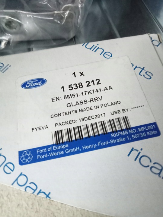 фото №12, Стекло зеркало заднего вида левого ford focus mk2