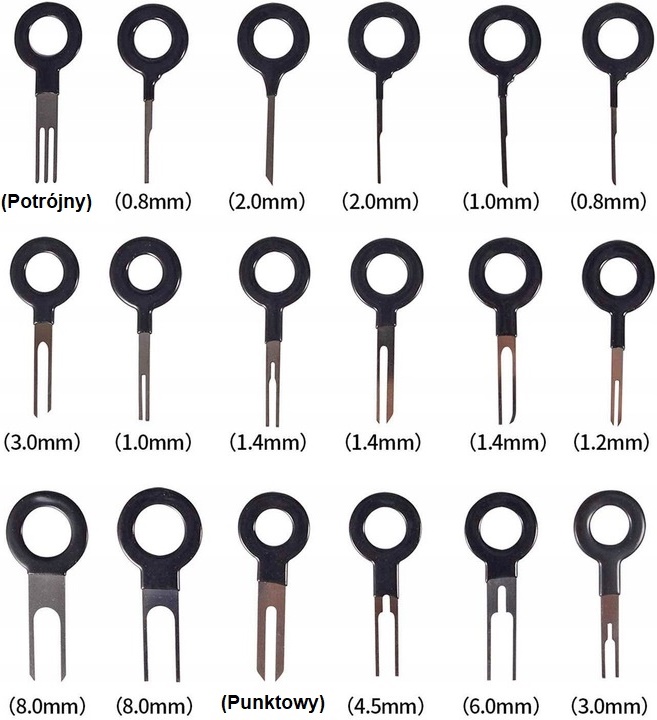 фото №8, Wyjmaki демонтаж контактів колодок sam. великий kpl 36szt+2!