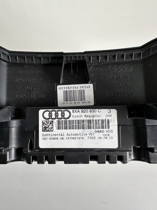 фото №5, Спідометр  прилади audi a1 s1 8xa920930c