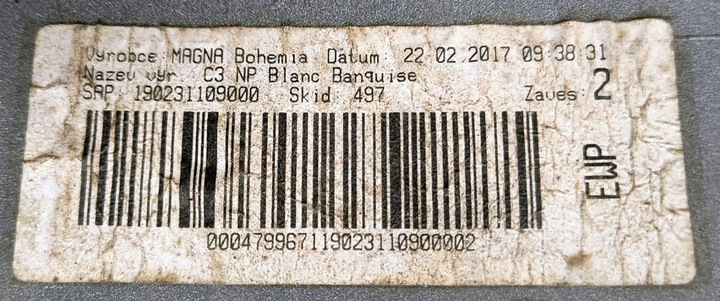 фото №12, Citroen c3 iii 2016- бампер переднее kpl решётка противотуманные фары салазки мертвое поля