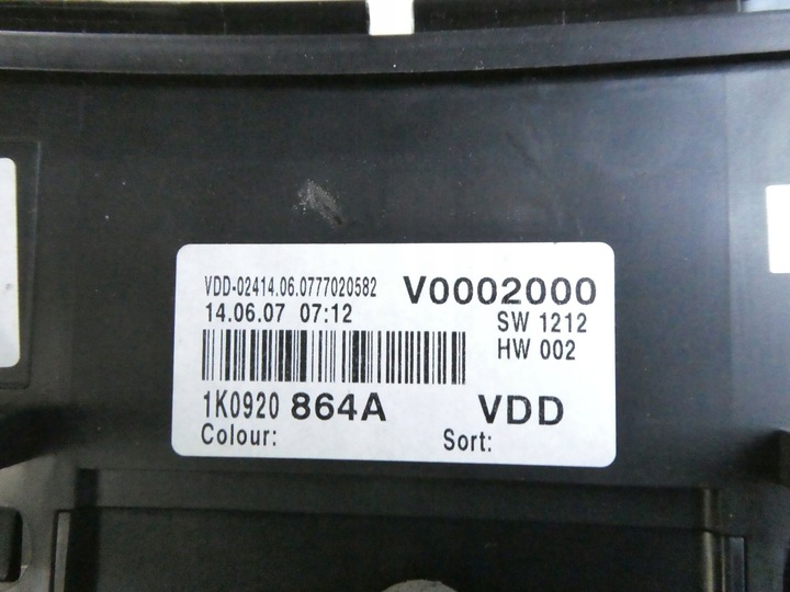 фото №7, Спідометр  прилади vw golf v 1k0920864a