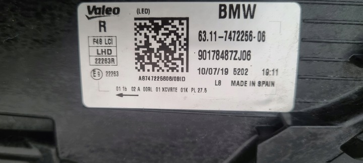 фото №9, Bmw x1 f48 lci рестайлінг повний led лампа передня права