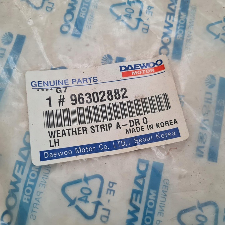 фото №6, Daewoo nubira прокладка двері лівий зад задня 96302882