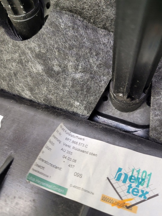 фото №5, Захист стіни спинка audi a3 cabrio 8p7868573c