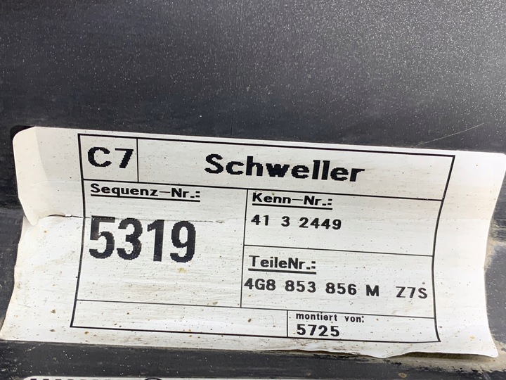 фото №11, 4g8853860 планка накладка порогова права audi a7 4g c7 s line z7s