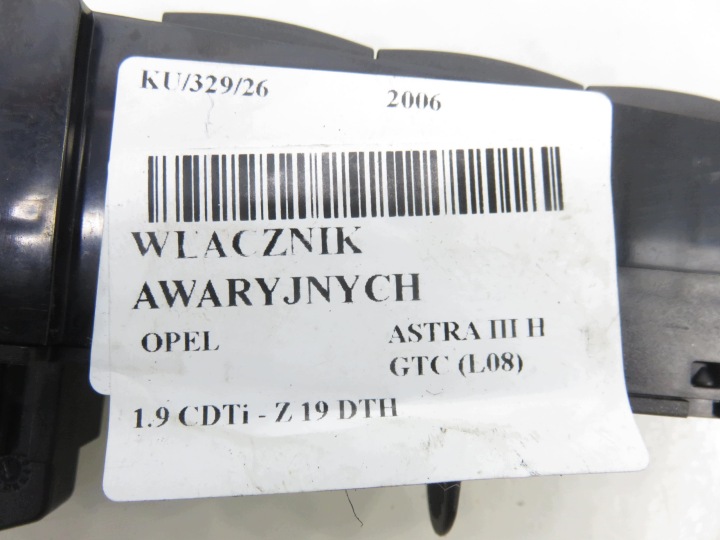 фото №9, Выключатель аварийных opel astra iii h gtc l08 13100119