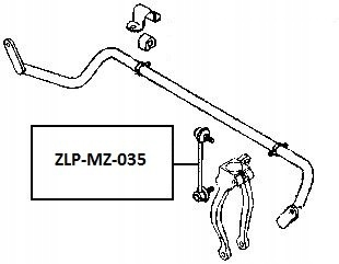 фото №2, З'єднувач стабілізатора перед mazda 6 gg -07 /лівий/