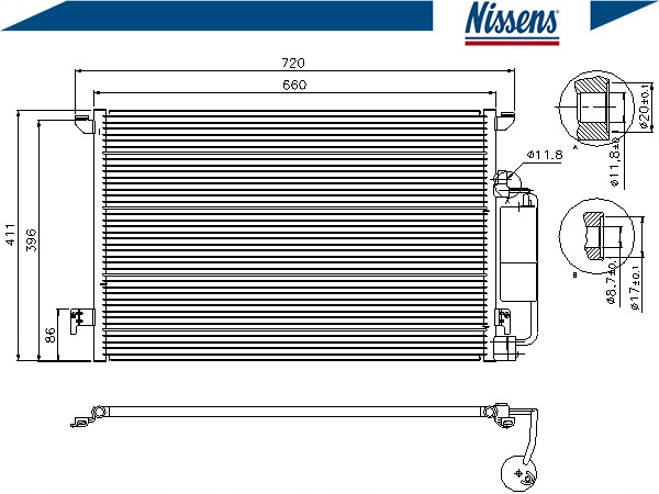фото №2, Конденсатор кондиціонера saab 9-3 2.2 tid ys3f