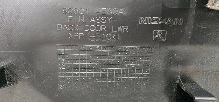 фото №13, Карта крышки багажника зад nissan qashqai ii j11 14- 909014ea0a