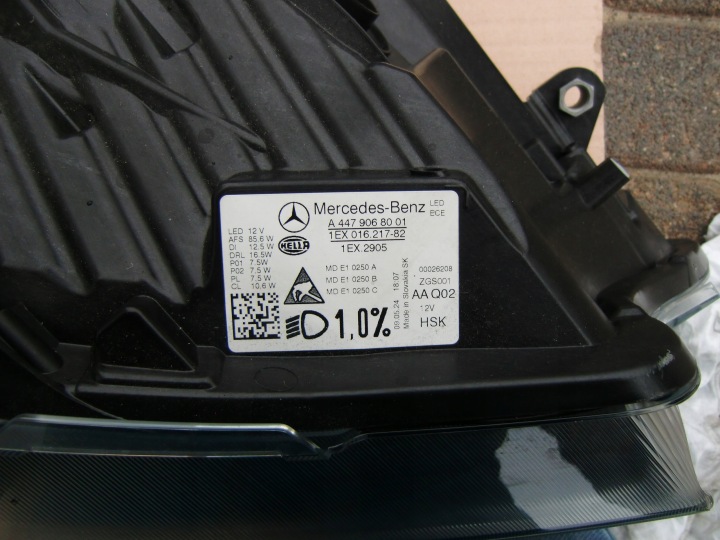 фото №9, Права фара mercedes v клас рестайлінг повний led multibeam 4479068001