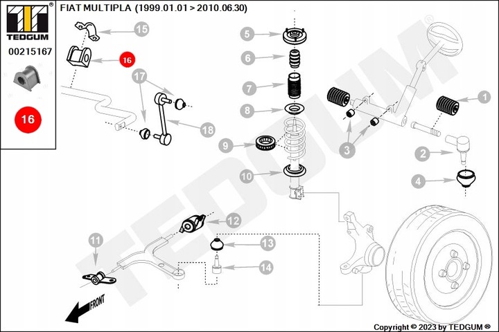 фото №11, Tedgum 00215167 підвішування, стабілізатор