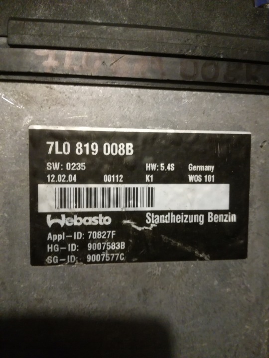 фото №1, Отопление вебасто t top c vw touareg 7l0 бензин