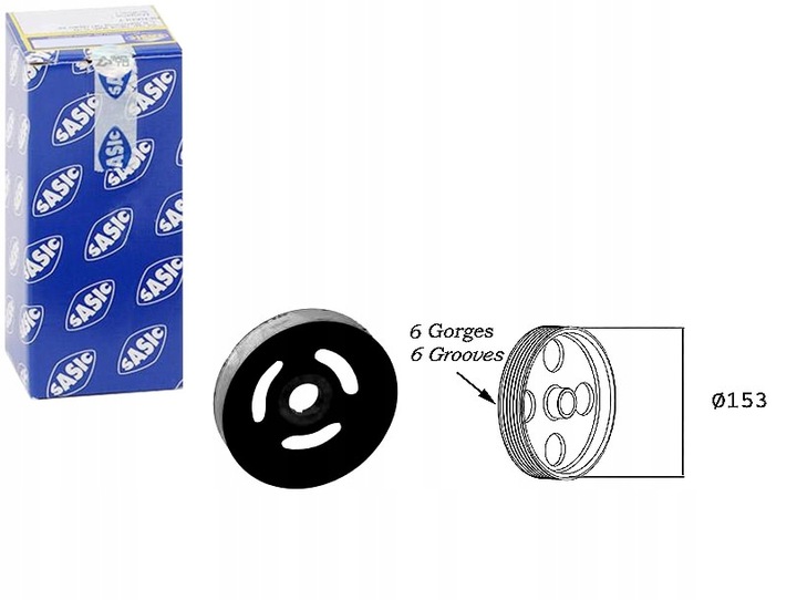 фото №3, Колесо ременное sasic 2150004 0515t3