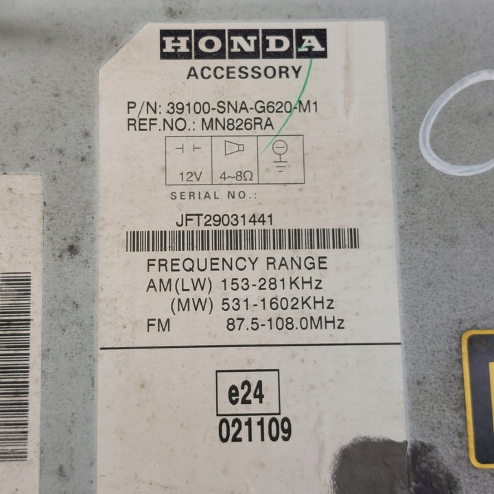 фото №7, Honda civic 8 viii sedan радіо заводські cd 39100-sna-g620-m1 mn826ra