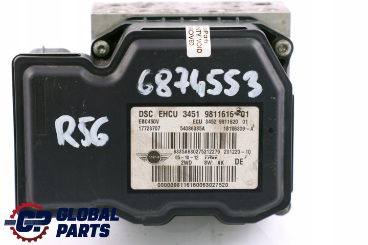 фото №11, Mini r55 r56 r57 lci r60 блок керування  насоса abs