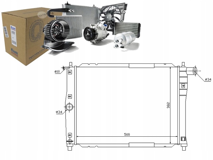 фото №1, Nis61644 радиаторов двигателя механическая daewoo lanos