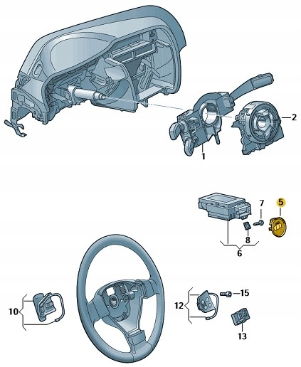 фото №3, Заглушка захист замок запалювання vw passat b7 cc оригінал