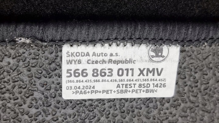 фото №6, Skoda kodiaq коврики велюровые 4 штуки оригинал. 566863011 xmv
