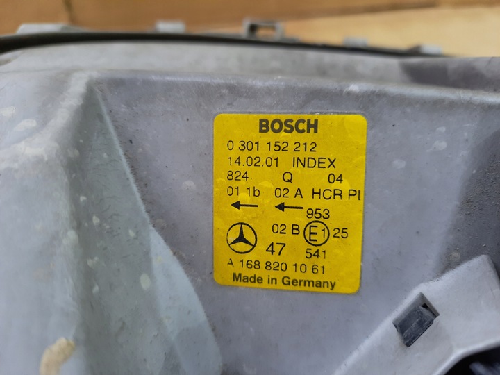 фото №9, Правые фара лампа перед merc w168 a1688201061