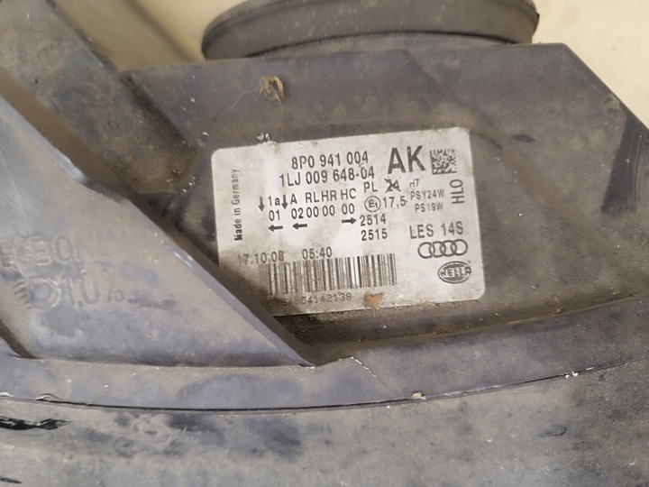 фото №9, Лампа права перед передня audi a3 8p рестайлінг роки 2008-2012 англійська