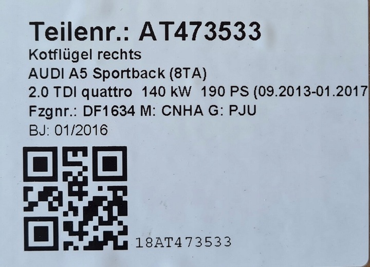 фото №8, Поворотный кулак правая audi a5 sportback 8ta 4g0407242d