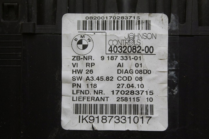 фото №7, Спидометр манометр bmw 1 e87 e82 e81 e88 fl 4032082 angil