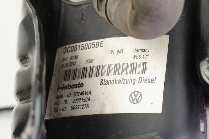 фото №8, Обігрів стояночний вебасто vw passat b7 3c0815005be 9022150a