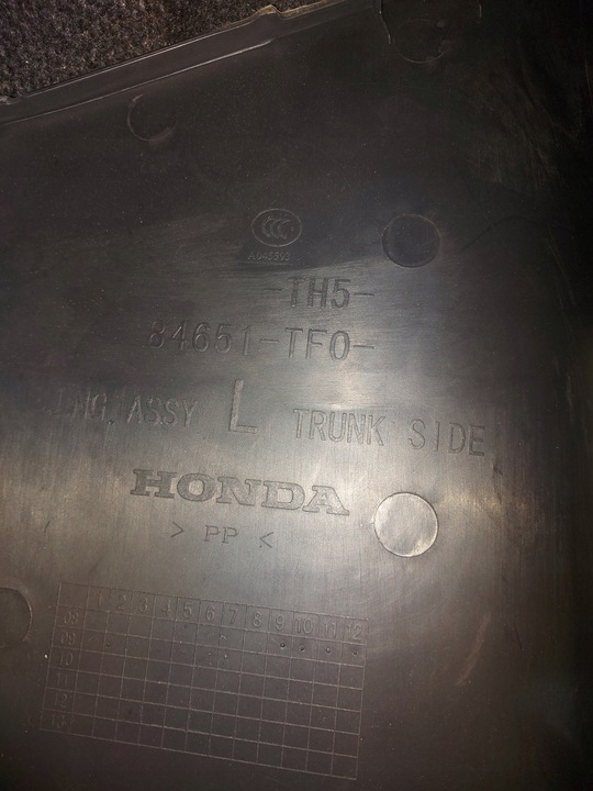 фото №5, Honda jazz iii боковина обивка багажника левый правые зад задний