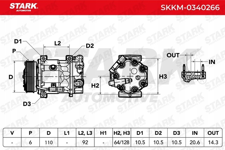 фото №8, Stark skkm-0340266 компресор кондиціонера sd7c16 sd7c161322 pag 46
