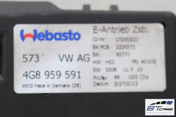 фото №8, Audi a7 люк 4g8877255 4g8877041 4g8959591 4g8 877 255 4g8 877 041 4g