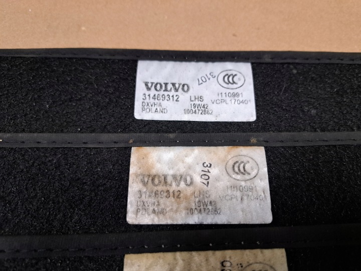 фото №8, Килимки велюрові volvo xc40 комплект 31469312 оригінал oem номер