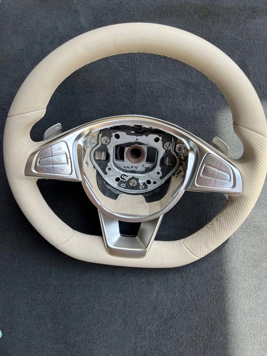 фото №5, Mercedes руль amg лепестки кожа beż w176 w117 w217 w172 w166 w218