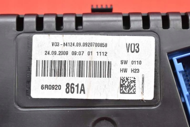 фото №11, Панель приладів eu 6r0920861a vw polo 5 v 6r 1.6 tdi 75 km 09-15