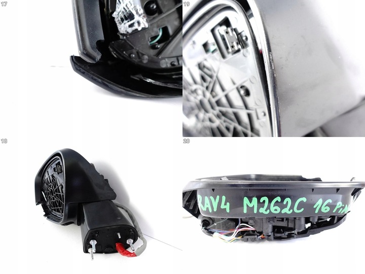 фото №12, Toyota rav4 v 5 19- зеркало левая камера 16pin eu повреждённые
