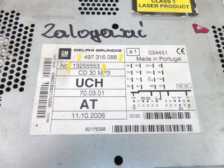 фото №3, Радио opel zafira b 13255553 497316088