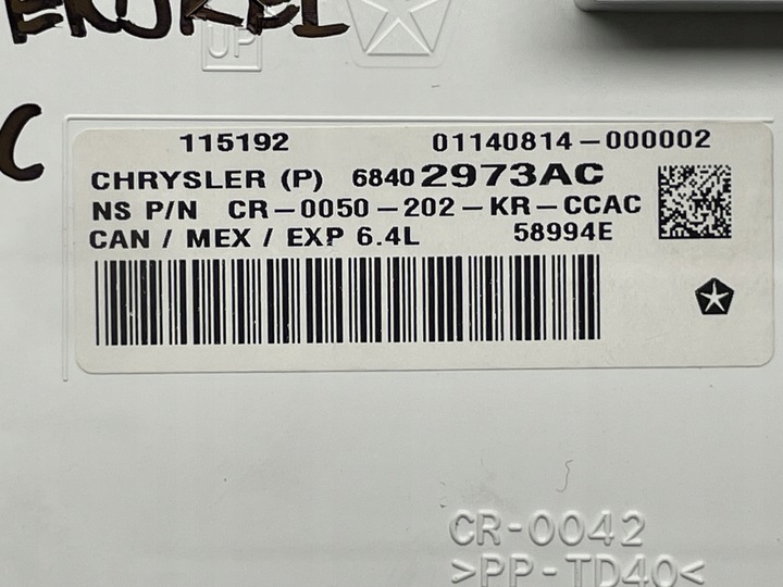 фото №13, Jeep grand cherokee srt спідометр  манометр 68402973ac