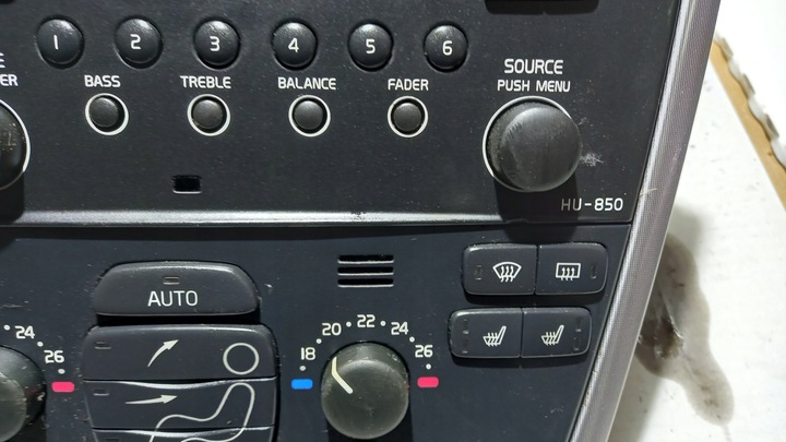 фото №5, Радио hu-850 панель кондиционера volvo s60 рестайлинг 04-
