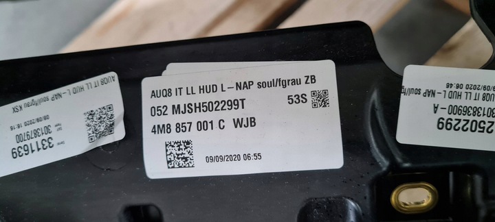 фото №9, Sq8 4m rsq8 q8 панель роздавальна капот шкіра org head up 4m8857001c