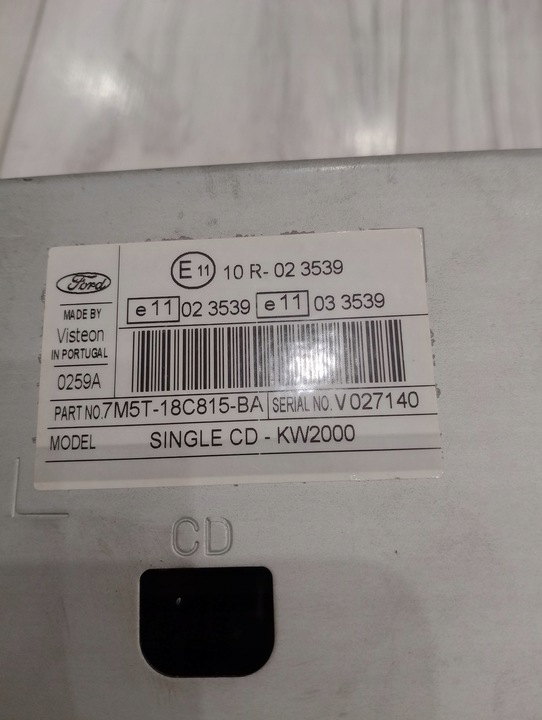 фото №2, Радіо cd ford focus mk2 ii 7m5t-18c815-ba
