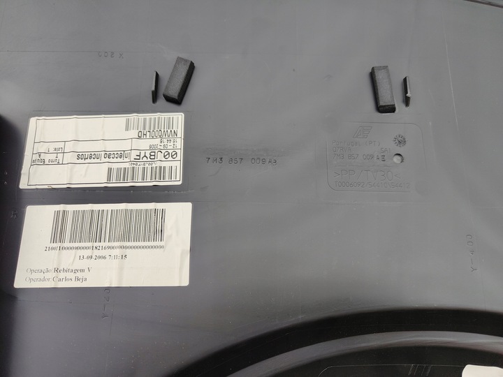 фото №6, 7m3857009ae консоль панель роздавальна air bag 7m3880204f vw sharan