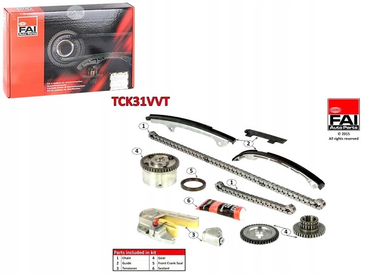 фото №15, Набор цепи распределительный вал fai autoparts 130286n200