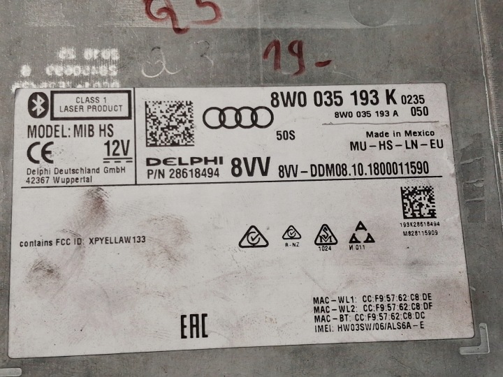 фото №9, Audi a4 b9 a5 q5 магнитола считыватель навигации 8w0035193k bydgoszcz