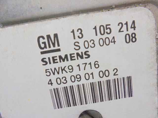 фото №10, Opel meriva a блок управления двигателя набор 13105214 1,8 16v 5wk91716