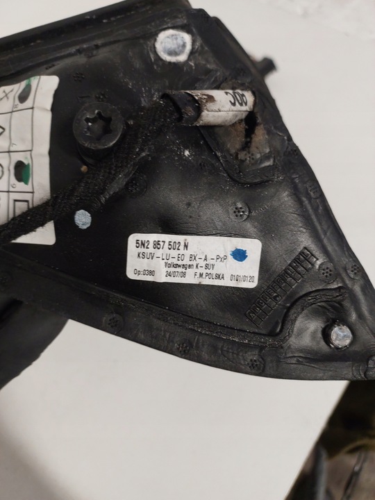 фото №7, Дзеркало праві vw tiguan 6 pin lc9x англієць 5n2857502n