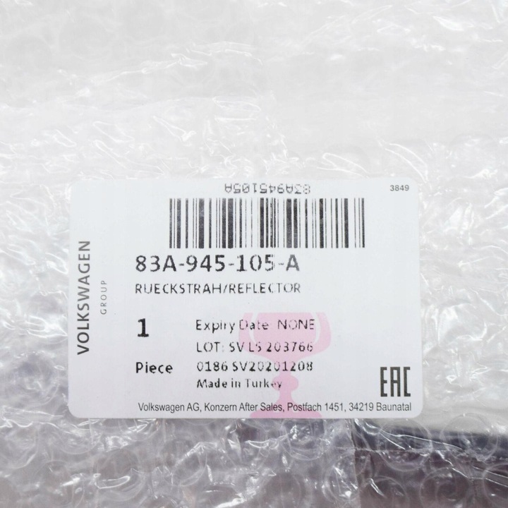 фото №8, Відбивний зад vag audi q3 f3 sportback 2019 оригінальний 83a945105a