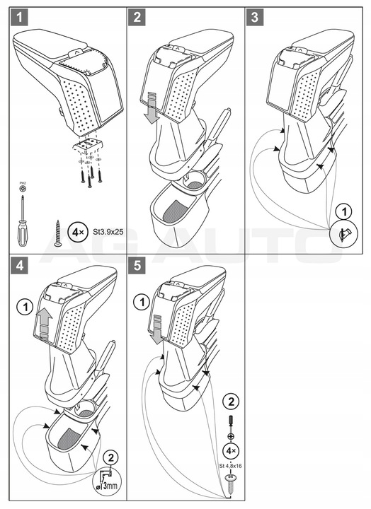 фото №7, Підлокітник з адаптер do toyota yaris, 2011-2014, arm2-black