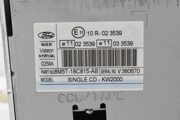 фото №6, Магнитола автомагнитола (радио, проигрыватель) cd aux 7700313438 ford focus mk2 рестайлинг 08-11
