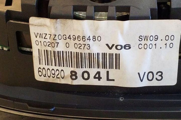 фото №8, Спидометр vw polo 9n_ 6q0920804l 1.9l дизель 74kw 2007